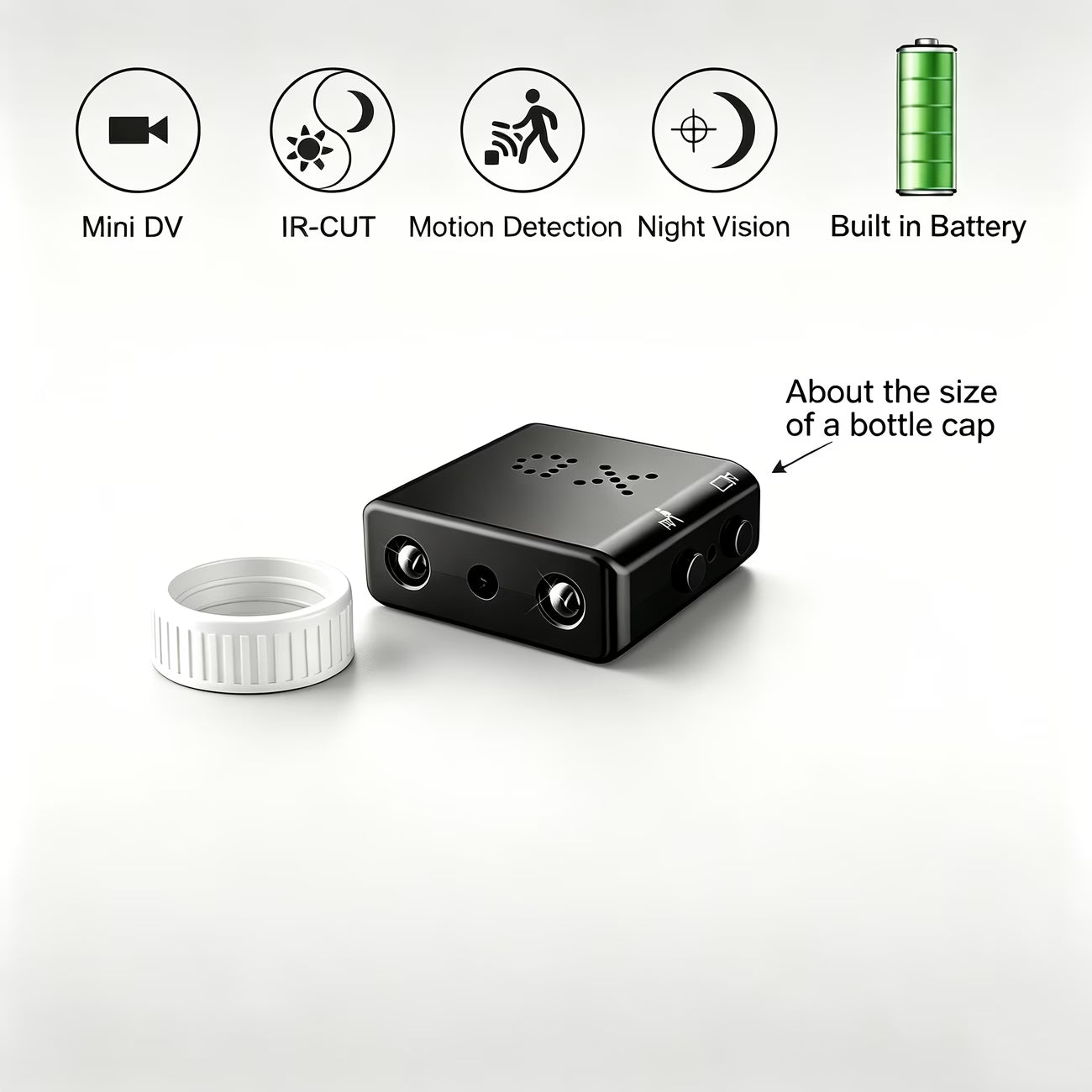 Muraano NightEye – Compacte HD Mini Camera voor Slimme Bewaking